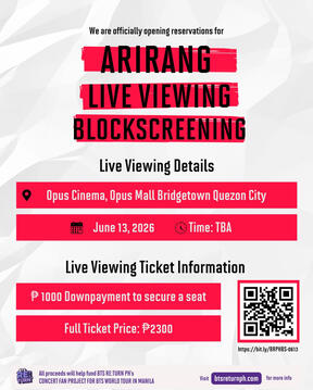 ARIRANG in Busan Live Viewing Block Screening