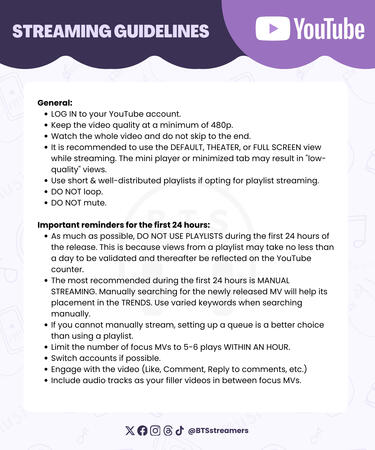 YouTube Guidelines