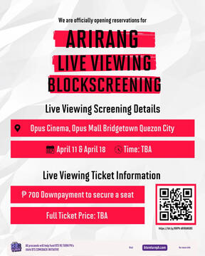 ARIRANG in Goyang and Tokyo Live Viewing Block Screening